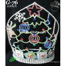 New designs rhinestone royal accessories wholesale tiara and Christmas crown